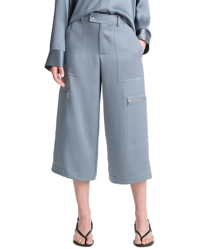 Vince Low-Rise Satin Parachute Crop Pant Nocolor