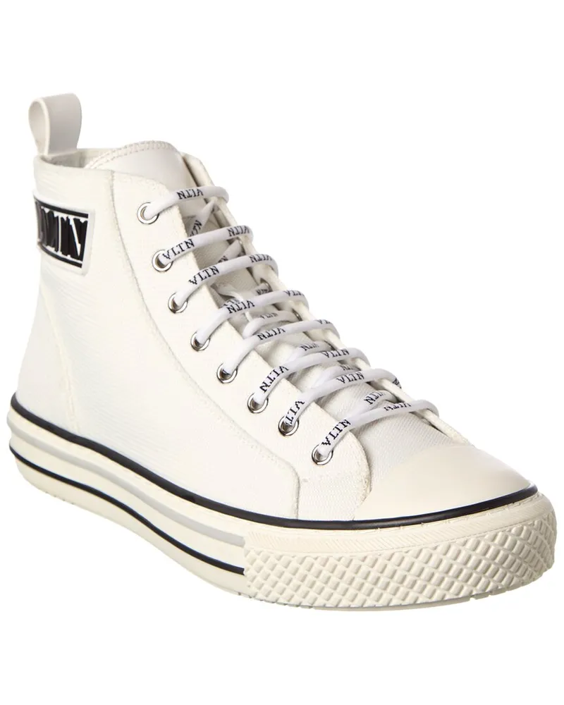 Valentino Garavani VLTN Mesh High-Top Sneaker White