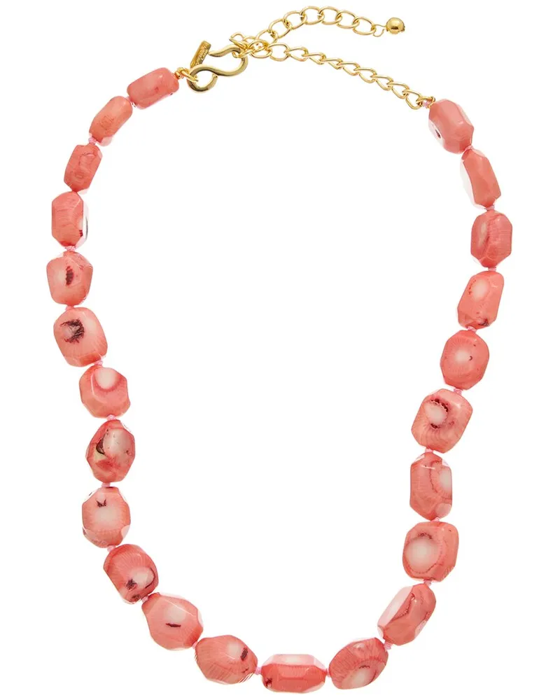 Kenneth Jay Lane Plated Beaded Necklace Nocolor
