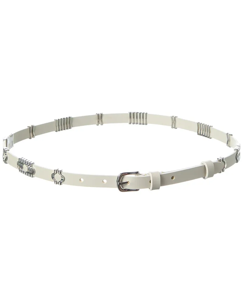 Isabel Marant Odena Leather Belt White
