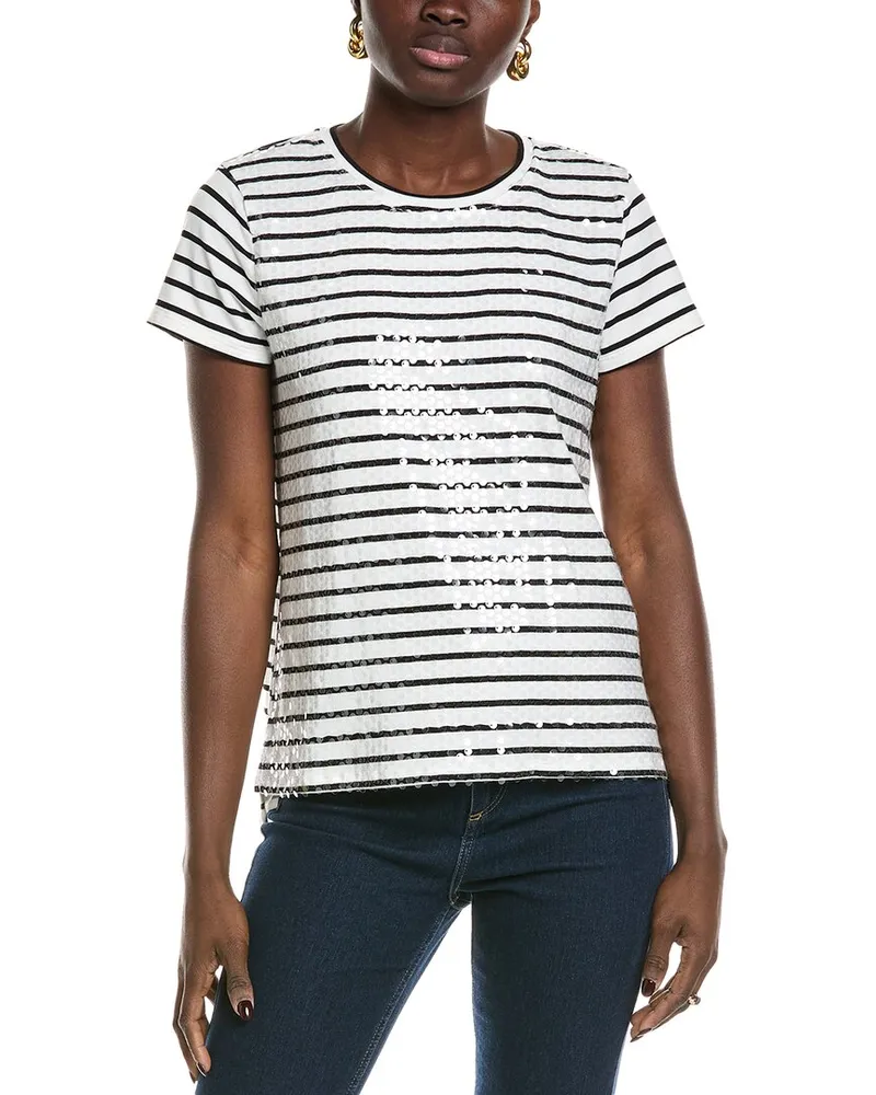 Vince Camuto Sequin T-Shirt Black
