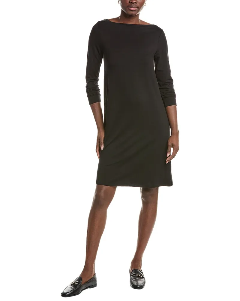 Eileen Fisher Cowl Neck Dress Black