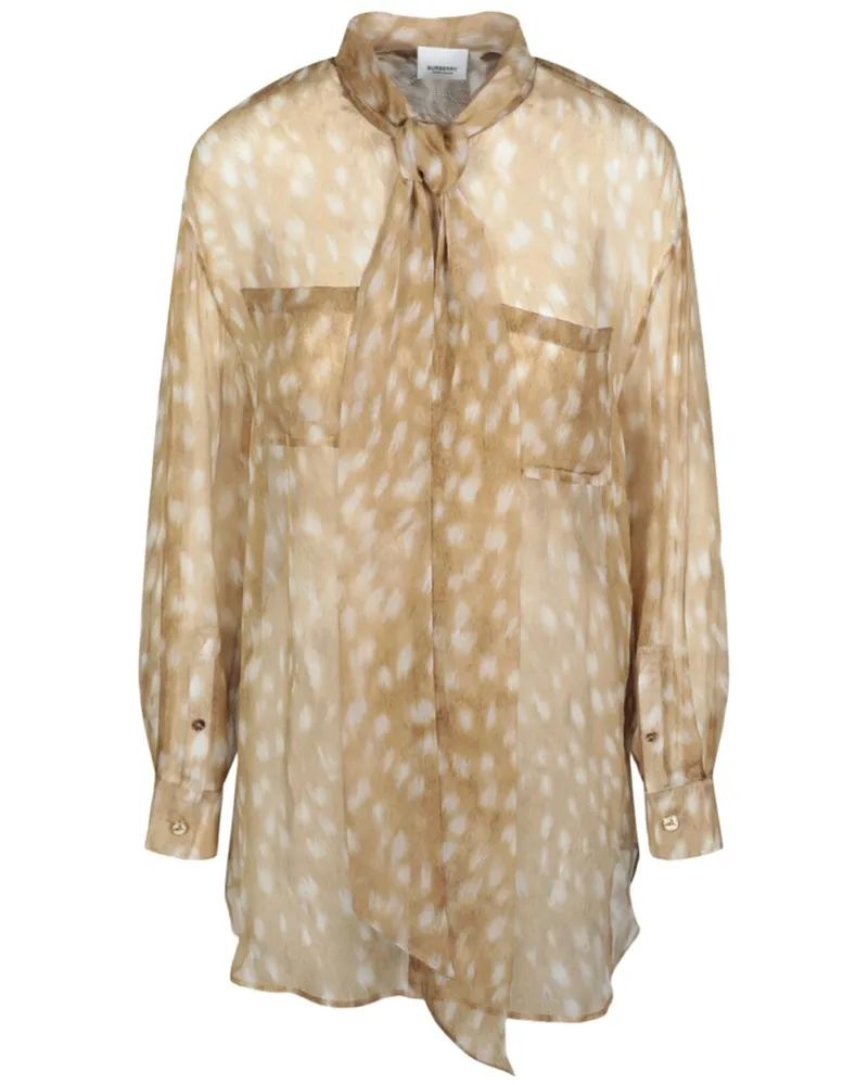 Burberry Silk Top Beige