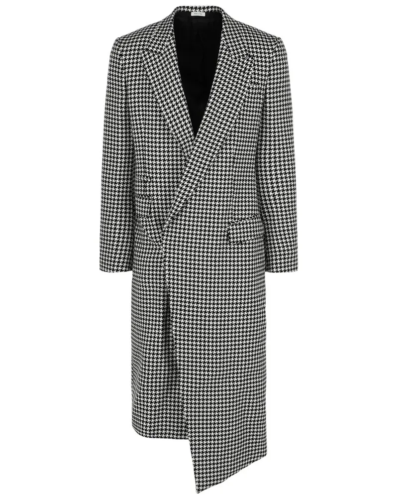 Alexander McQueen Asymmetric Wool Coat Nocolor