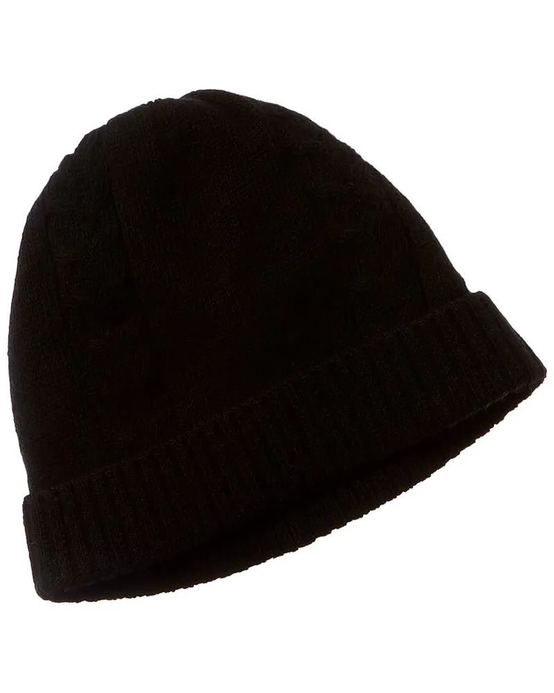 portolano  Plain Jersey Wool & Cashmere-Blend Hat Black