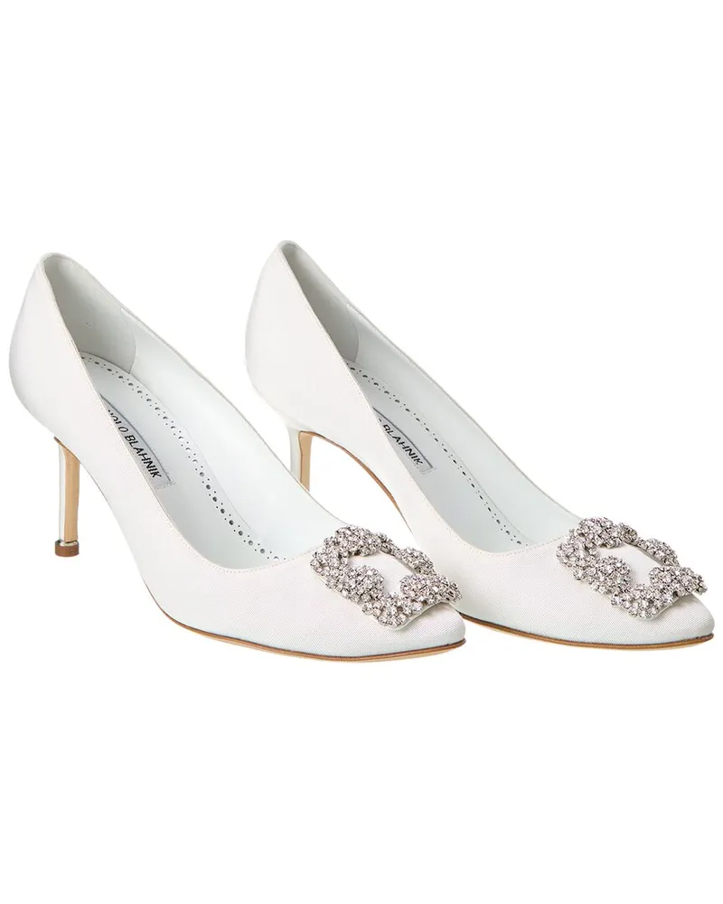 Manolo Blahnik Hangisi 70 Grosgrain Pump (Authentic Pre-Owned Nocolor