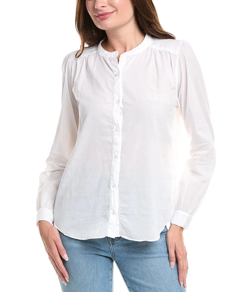 Michael Stars Bethel Button Top White