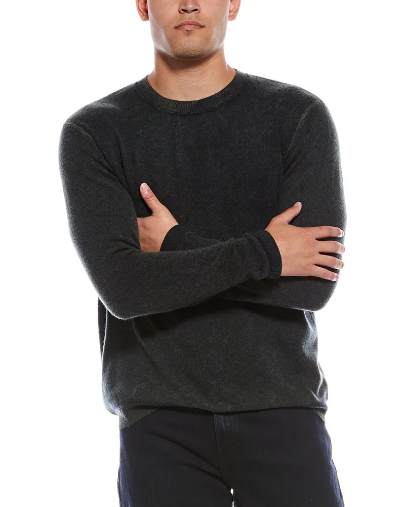 Autumn Cashmere Inked Cashmere Crewneck Sweater Green