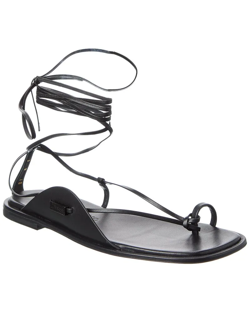 Ferragamo Agena Leather Sandal Black