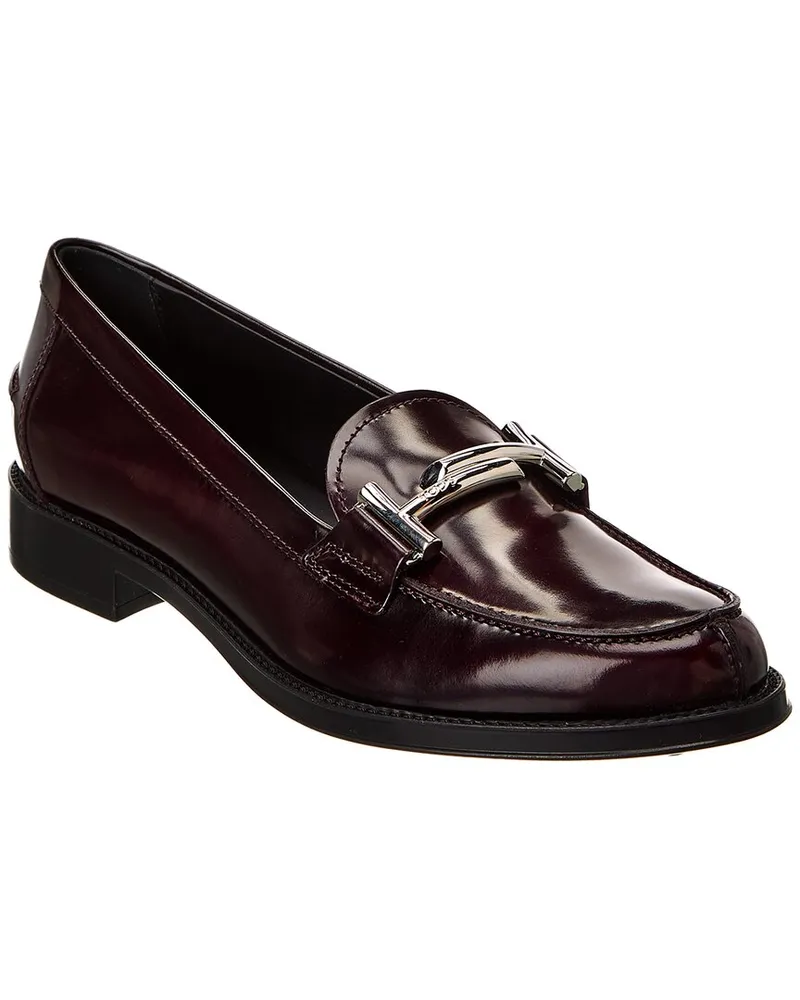 TOD'S TOD’s Gommani Double T Leather Loafer Red