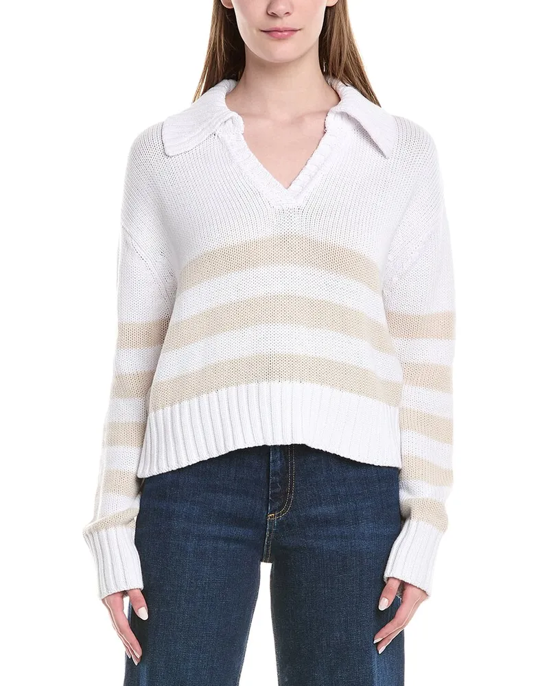 Splendid Polo Sweater White