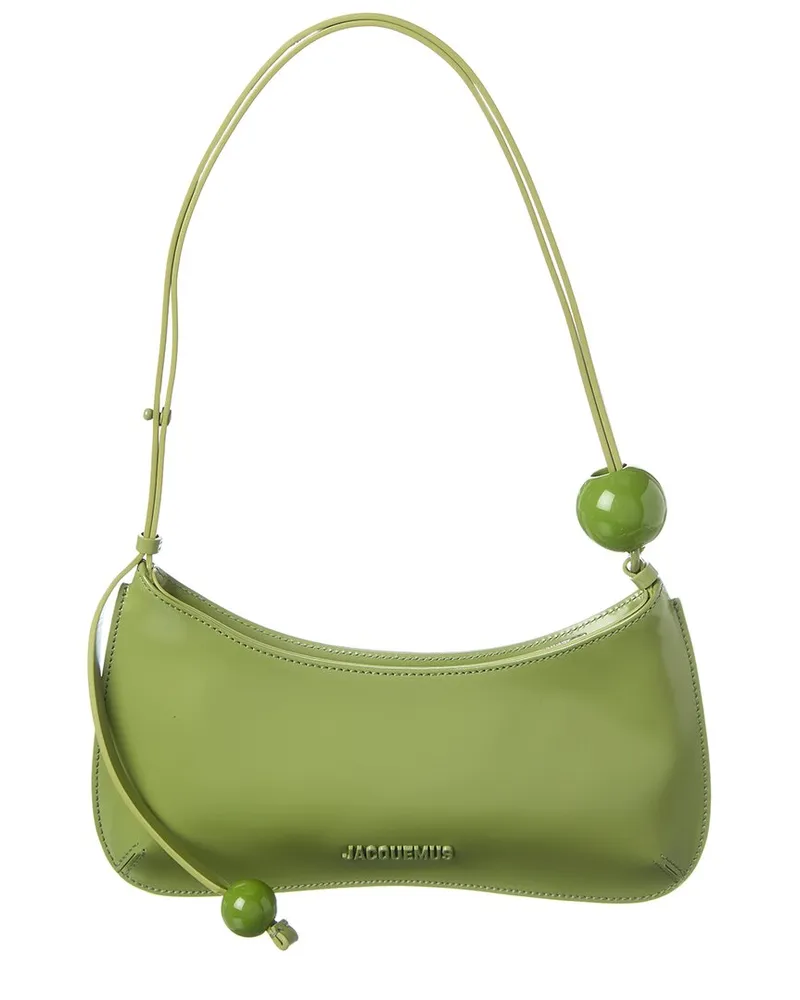 Jacquemus Le Bisou Perle Leather Hobo Bag Green