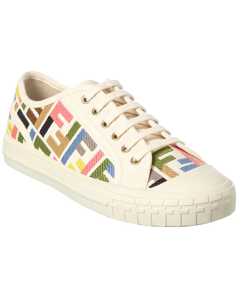 Fendi Domino FF Canvas Sneaker White