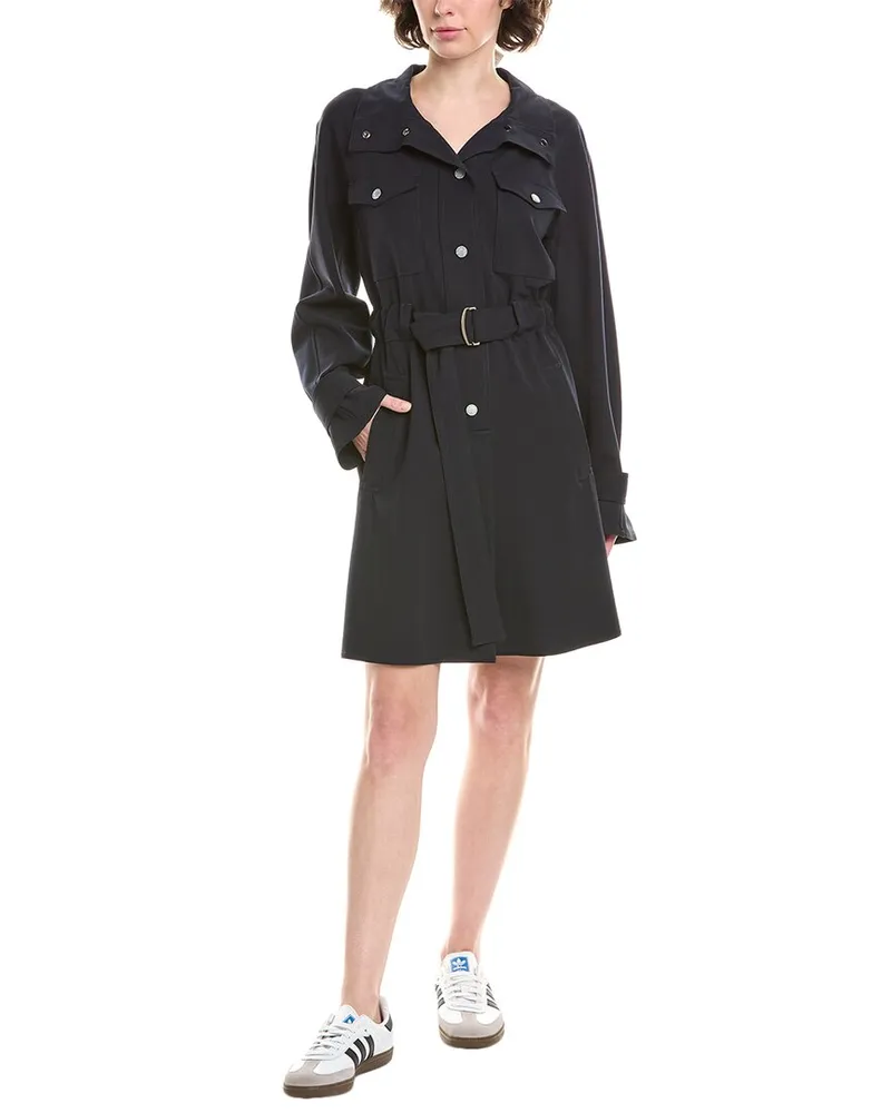 Max Mara Brioso Woool-Blend Mini Dress Blue