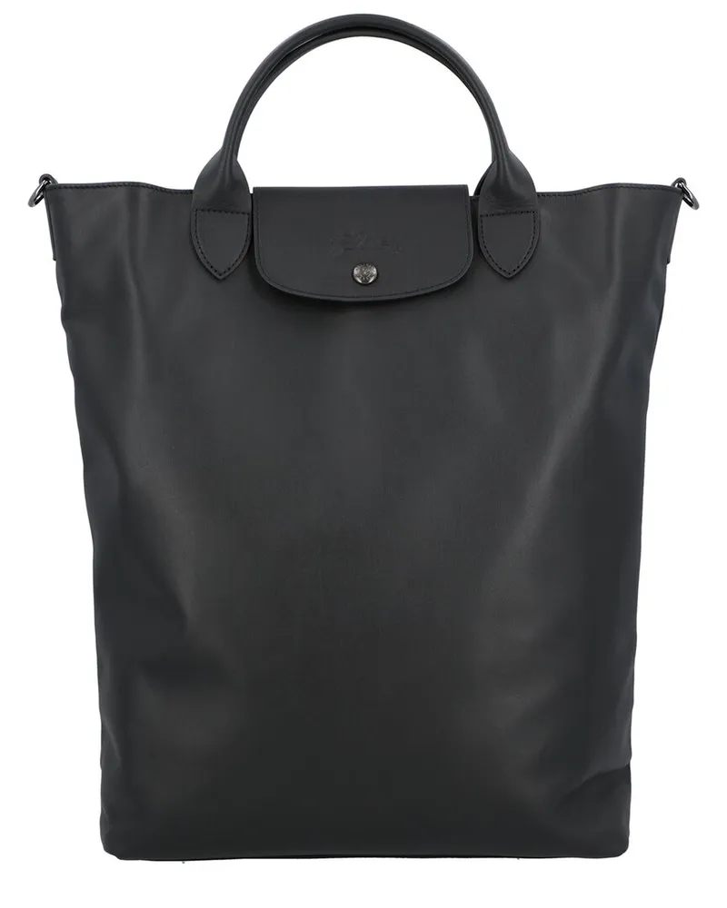Longchamp Le Pliage Xtra Medium Leather Backpack Black