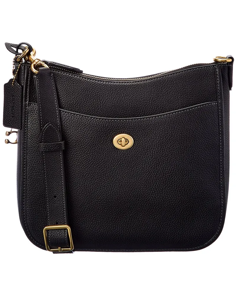 Coach Chaise Leather Shoulder Bag Black