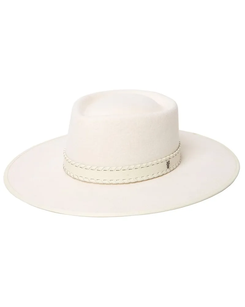 Frye Telescope Crown Wool Fedora White