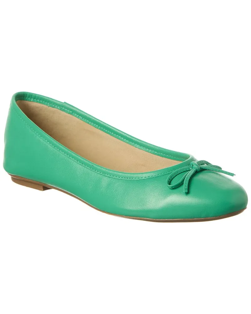 French Soule Emerald Leather Flat Green
