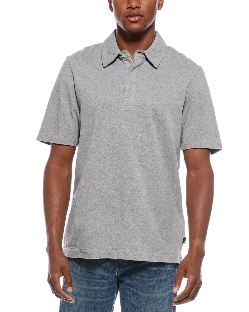 7 for all mankind Pique Polo Shirt Gray