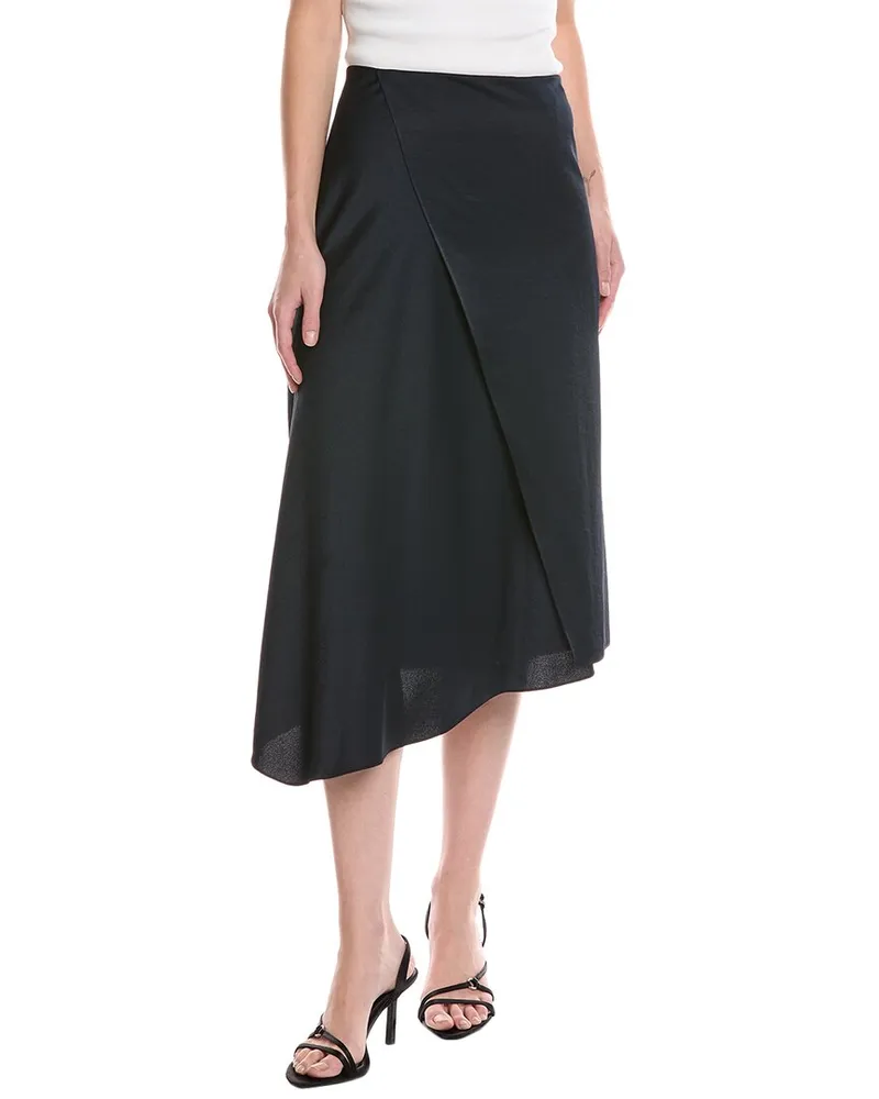 Vince Shine Drape Skirt Blue