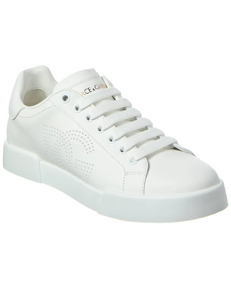 Dolce & Gabbana Portofino Leather Sneaker White