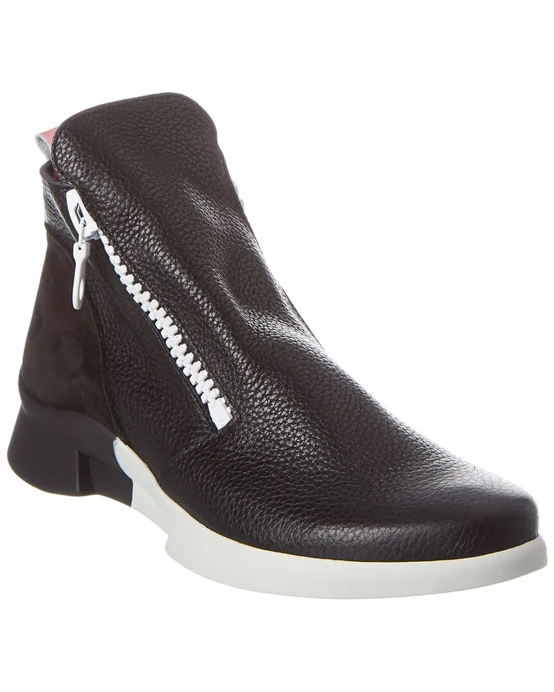 Arche Kythye Leather & Suede Bootie Black