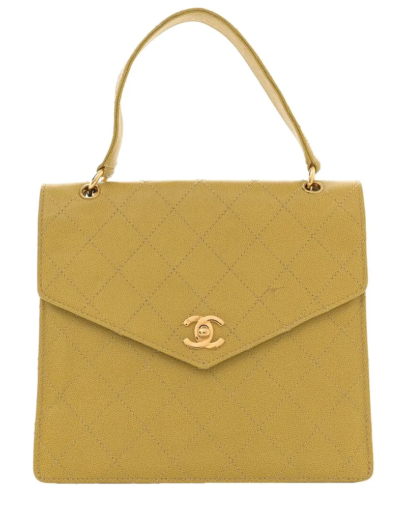 Chanel Yellow Caviar Leather Kelly Flap (Authentic Pre-Loved Nocolor