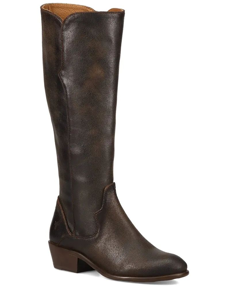 Frye Carson Piping Tall Suede Boot Brown