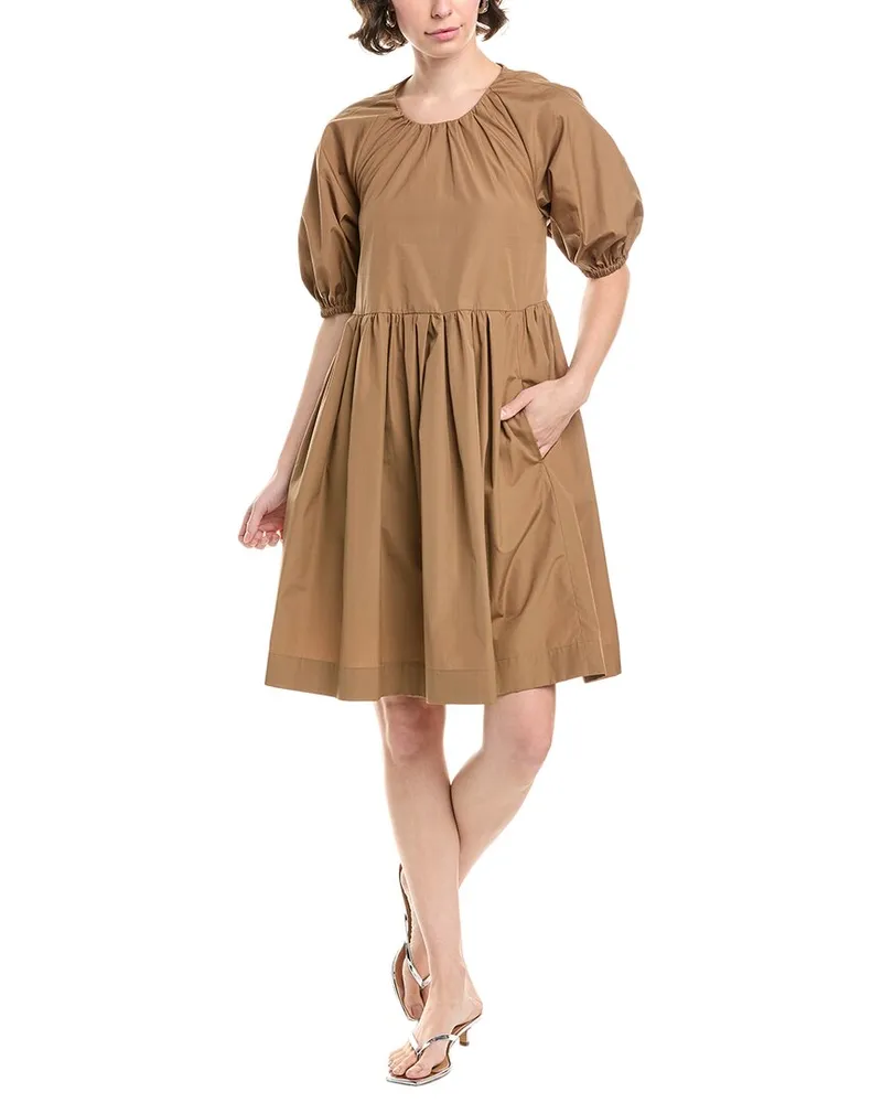 Max Mara S Max Mara Tago Mini Dress Brown