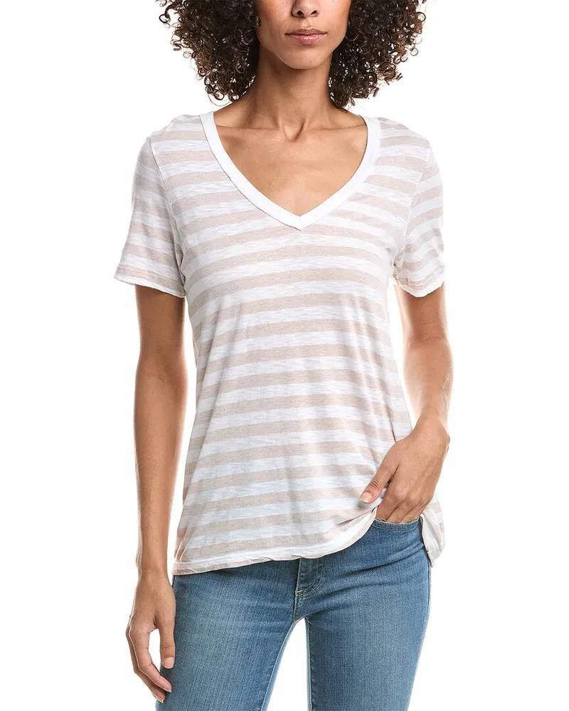 Michael Stars Max Striped T-Shirt White