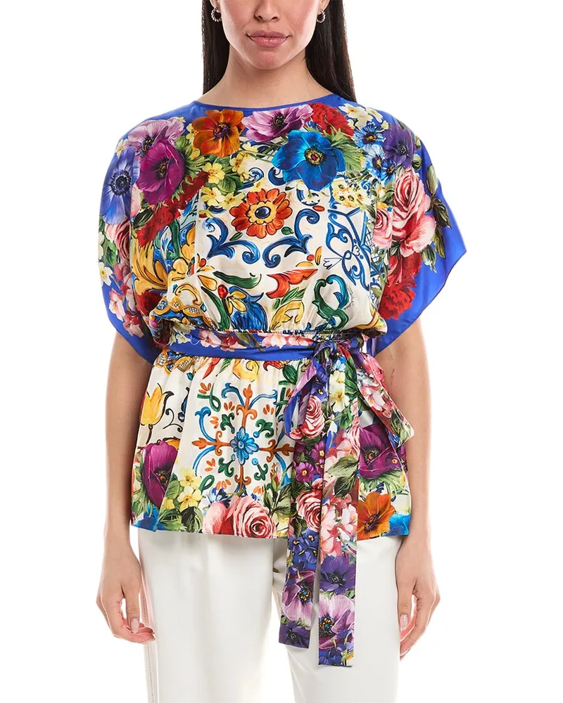 Dolce & Gabbana Silk Top Blue