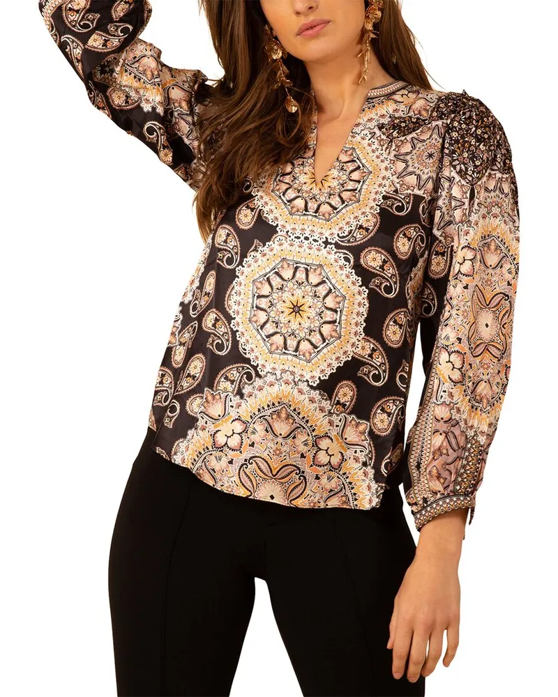 Hale Bob Washed Charmeuse Top Nocolor