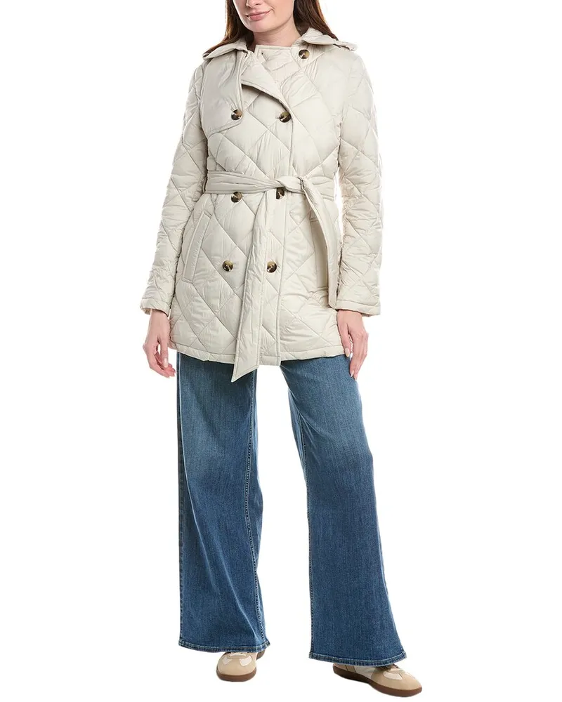 Sam Edelman Quilted Coat White