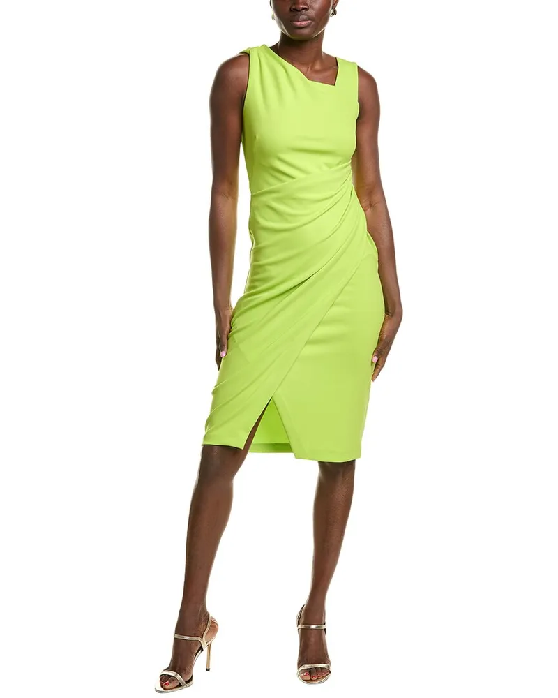 Joseph Ribkoff Draped Sheath Dress Green
