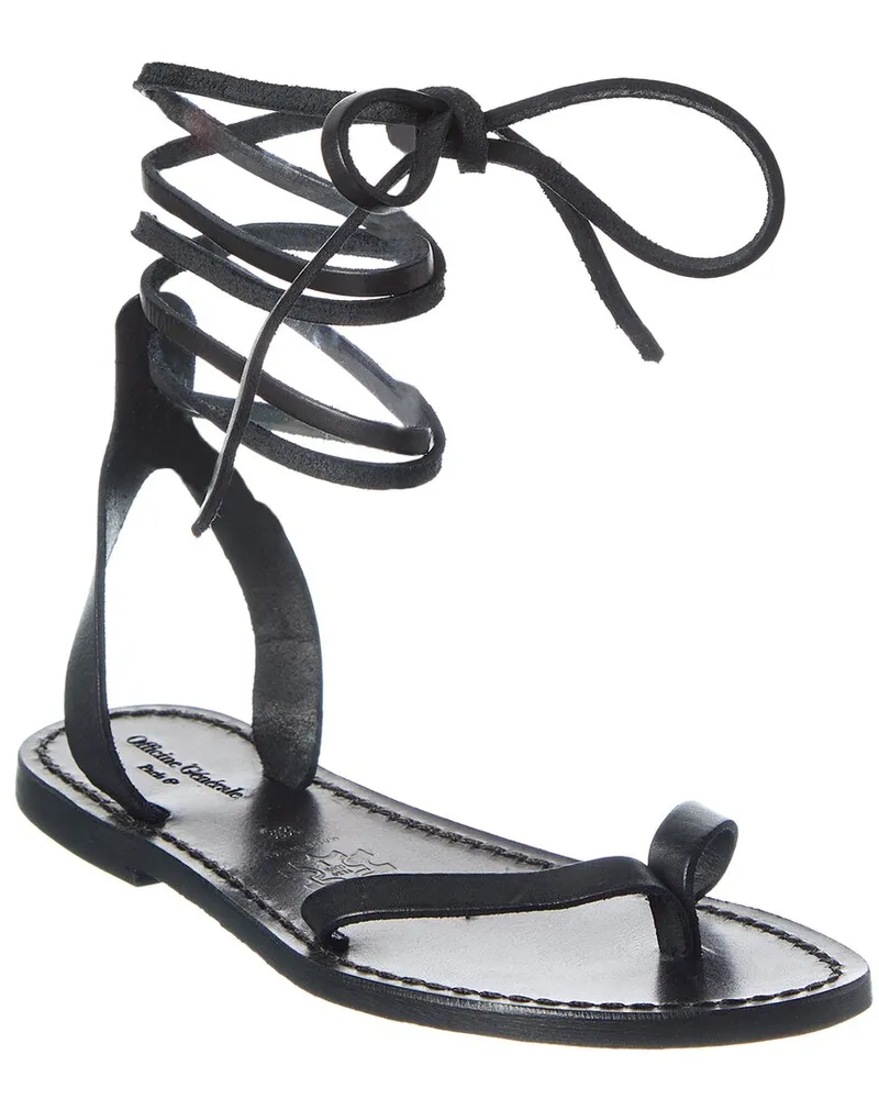 Officine Generale Officine Generale Aurelia Leather Sandal Black