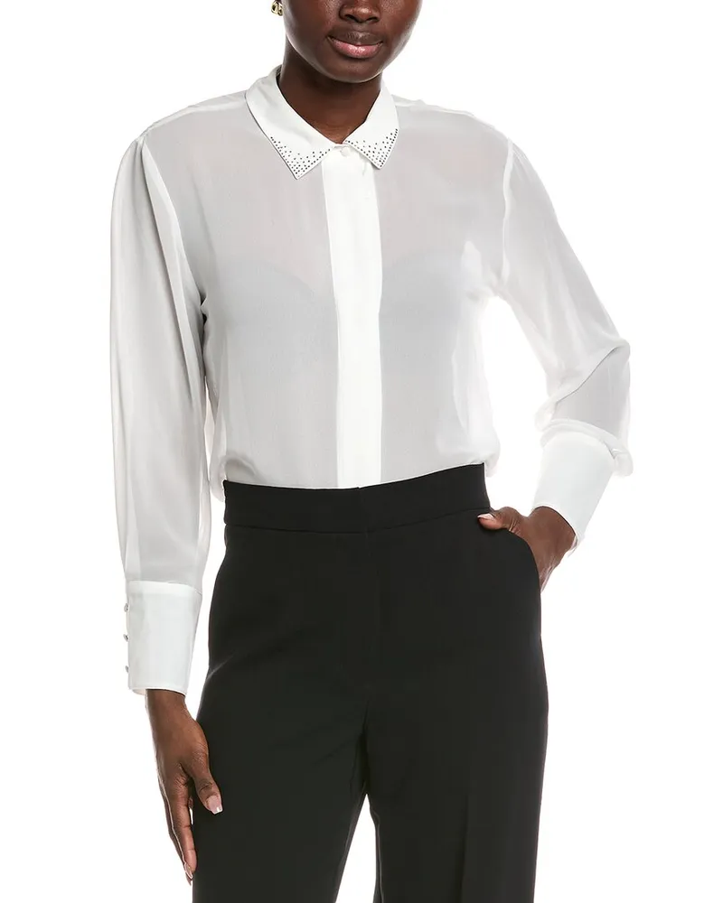 Vince Camuto Button Blouse White