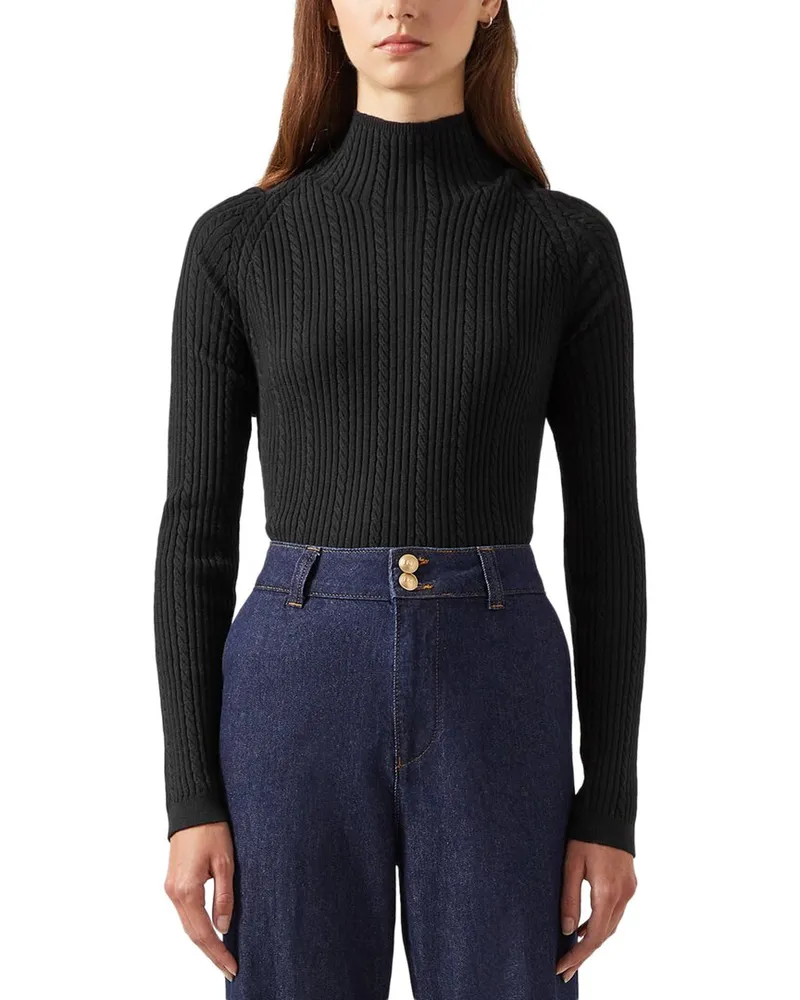 L.K.Bennett  Wool-Blend West Knitted Top Black