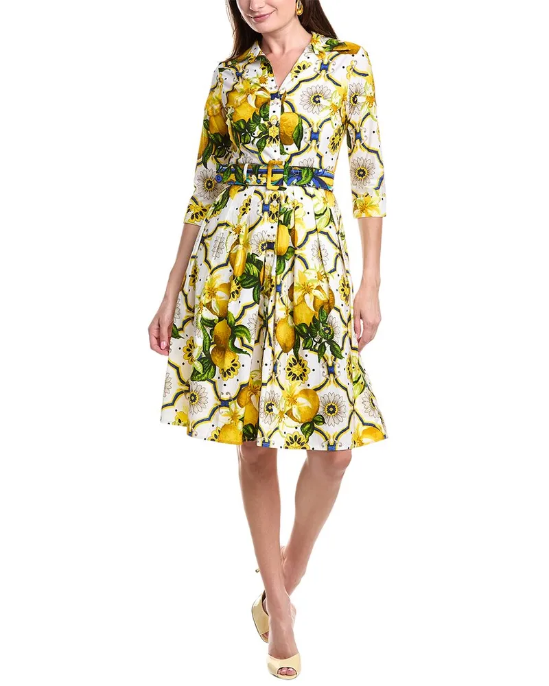 Samantha Sung Audrey #1 Shirtdress Yellow
