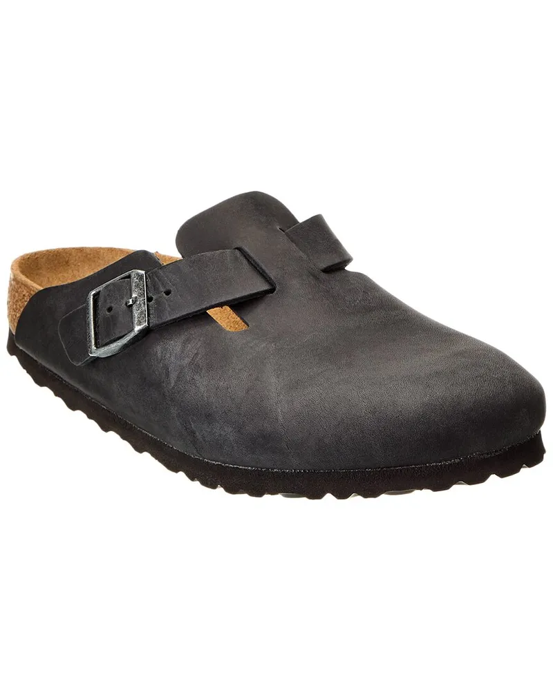 Birkenstock Boston BS Narrow Leather Clog Black