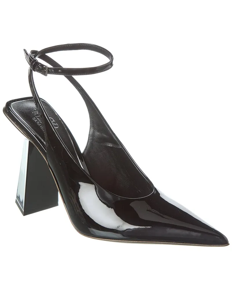 Valentino Garavani One Stud 100 Patent Pump Black