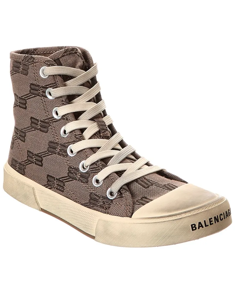 Balenciaga Paris BB Canvas High-Top Sneaker Grey