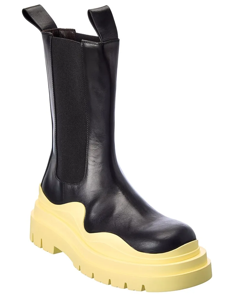 Bottega Veneta The Tire Leather Boot Black