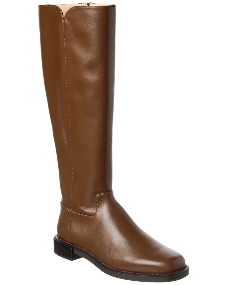 Stuart Weitzman Leather Knee-High Riding Boot Brown