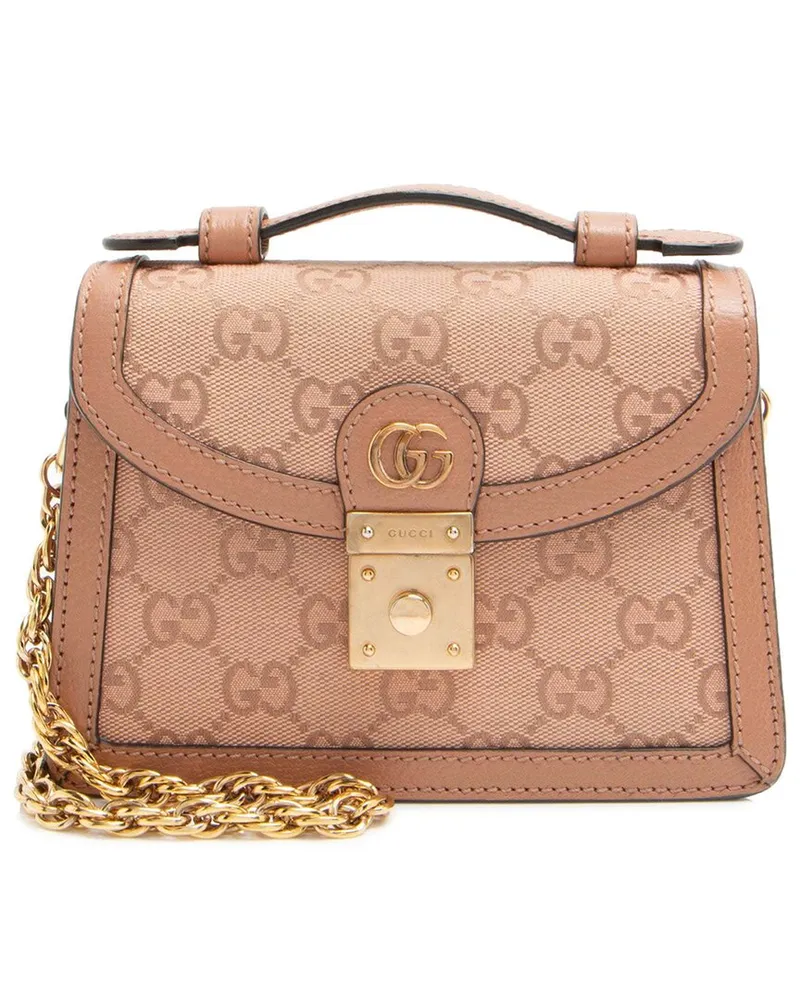 Gucci Pink GG Canvas Ophidia Mini Top Handle (Authentic Pre-Loved Nocolor