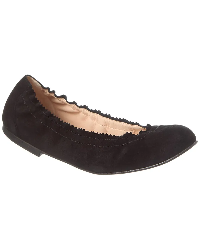 French Soule Cecila Suede Flat Black
