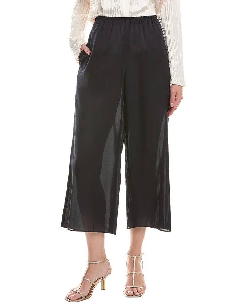Vince Silk-Blend Pull-On Pant Blue