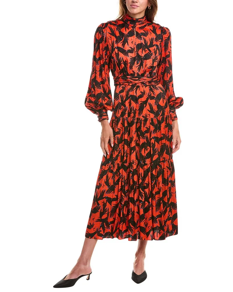 Diane von Furstenberg Sai Midi Dress Red