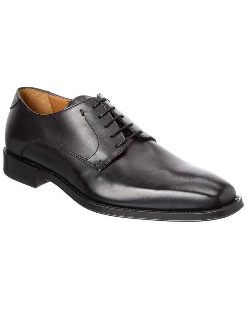 Antonio Maurizi Plain Toe Leather Oxford Black