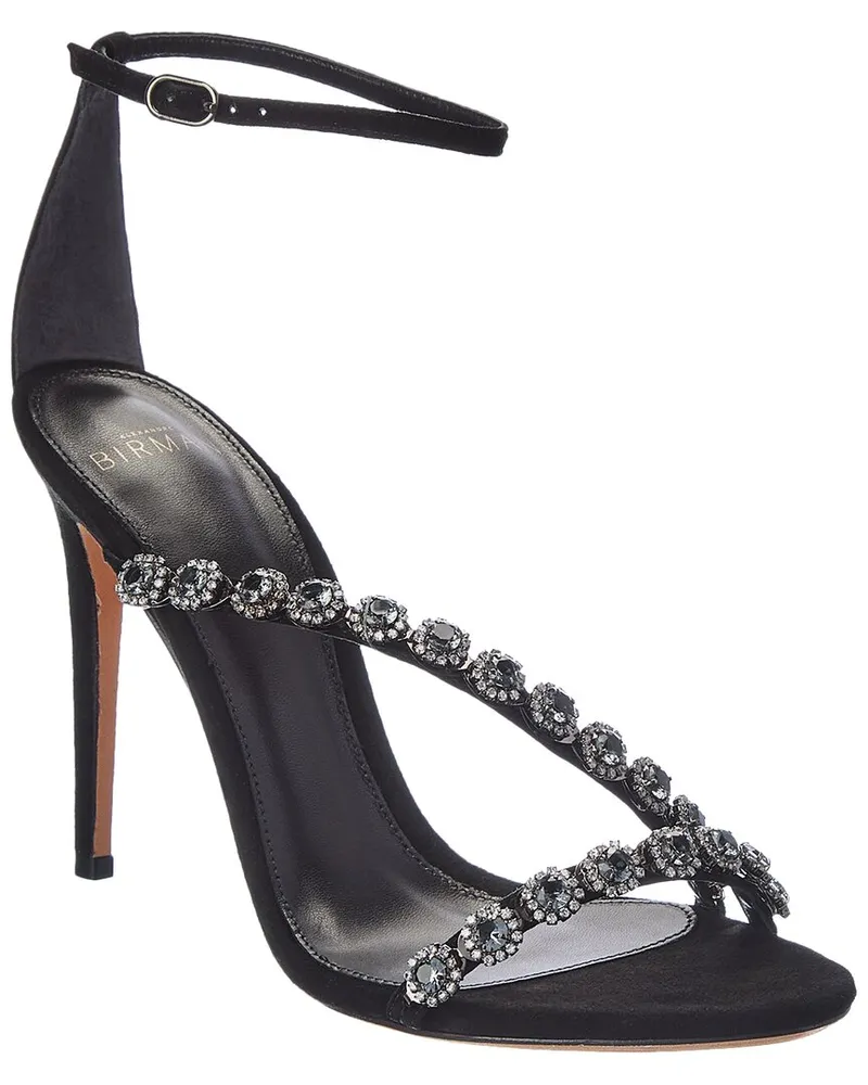 Alexandre Birman Cara Suede Sandal Black