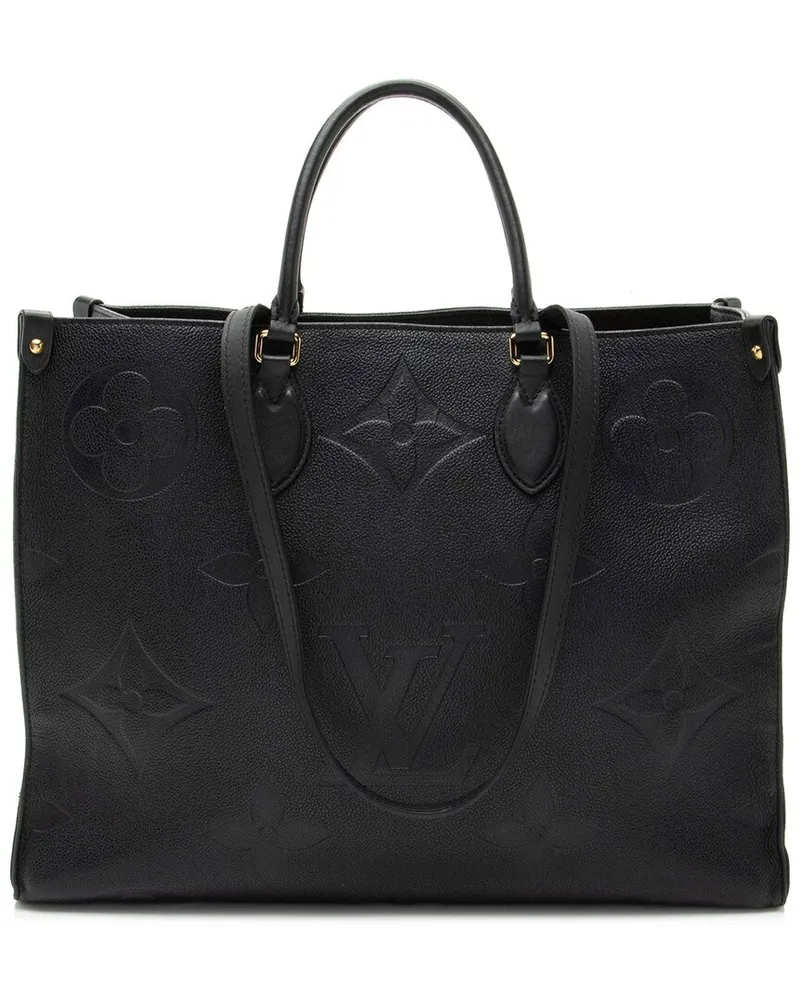 Louis Vuitton Black Giant Monogram Empreinte Onthego GM (Authentic Pre-Loved Nocolor